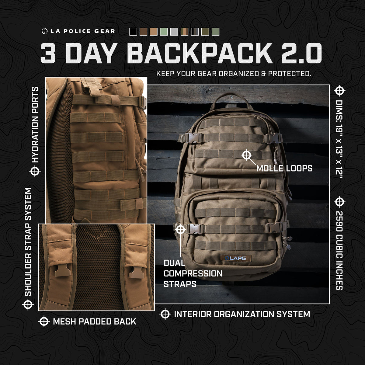 LAPG 3 Day MOLLE Backpack 2.0