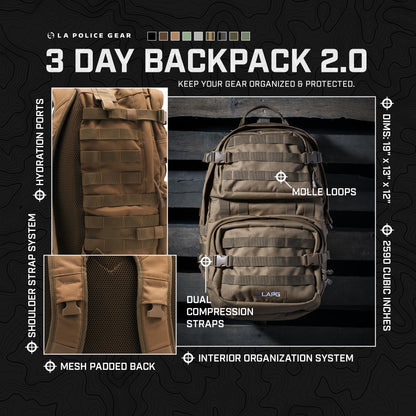 LAPG 3 Day MOLLE Backpack 2.0