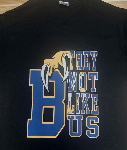 Brawley Wildcats They Not Like Us Tee, Brawley Wildcats spirit gear