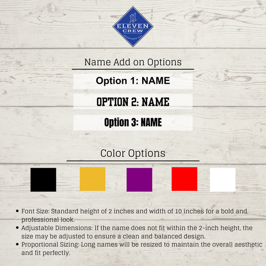 Custom Name Add On