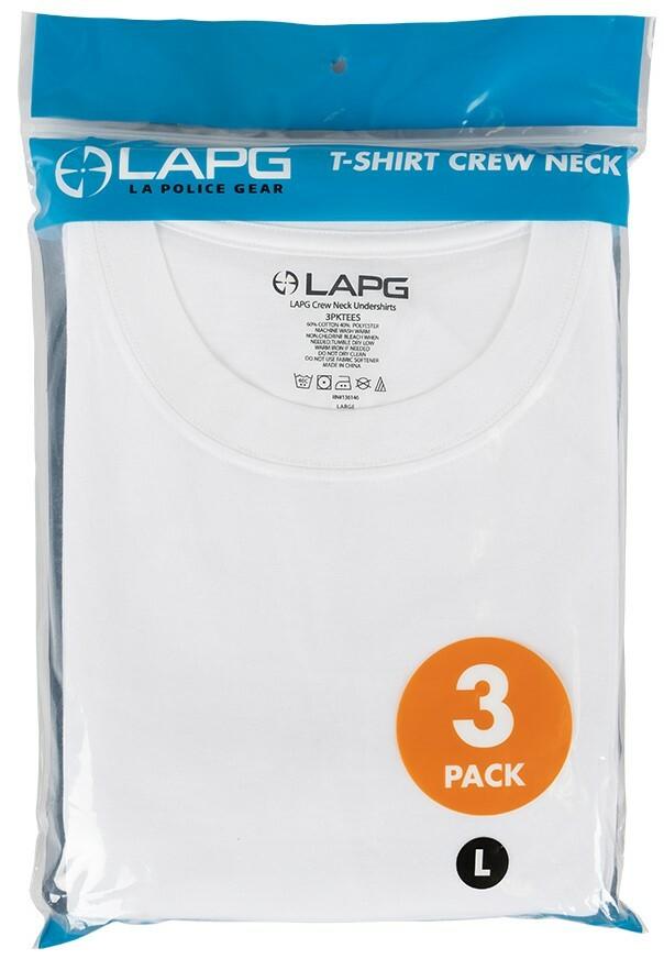 LAPG Men's 3 Pack Of Crew Neck Short Sleeve T-Shirts