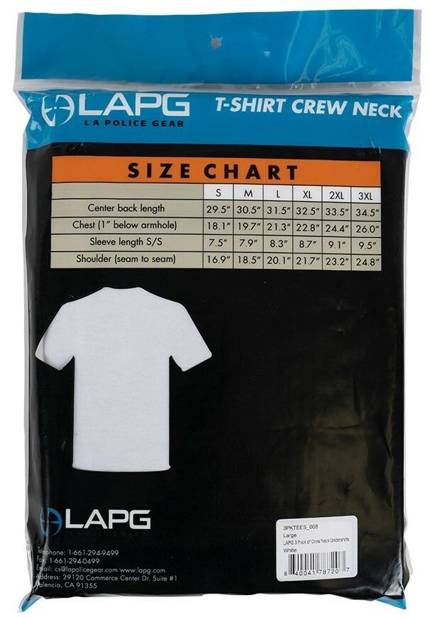 LAPG Men's 3 Pack Of Crew Neck Short Sleeve T-Shirts