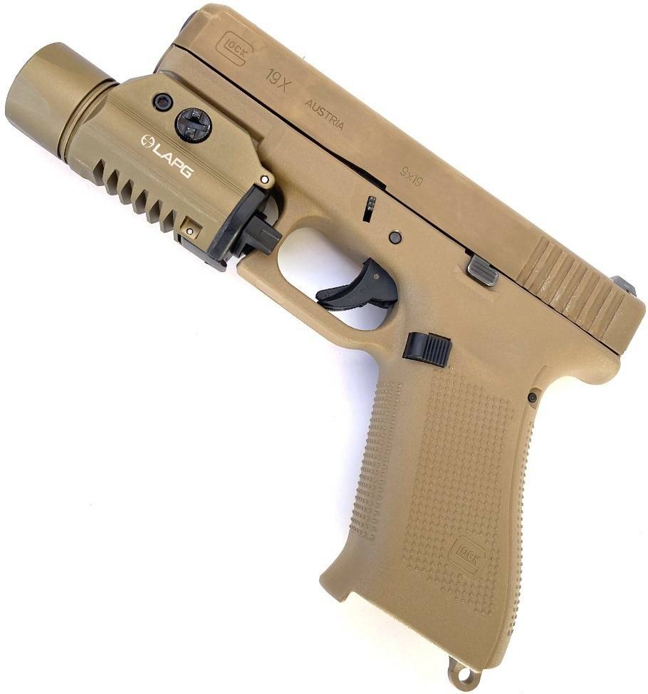 LAPG FDE SlideRail XWL 800 Lumen Tactical Weaponlight