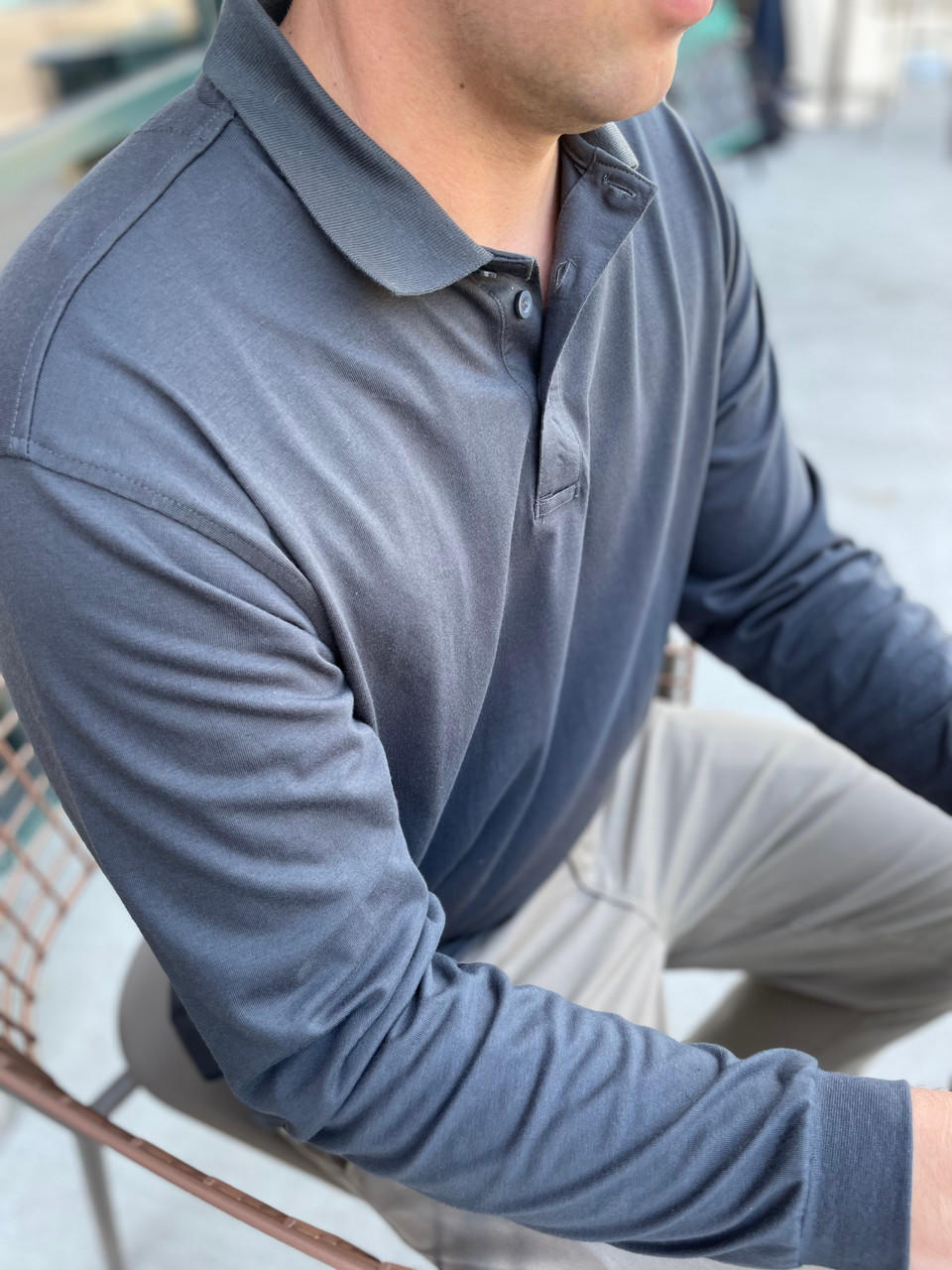 LAPG Men's Operator Tactical Long Sleeve Polo Shirt