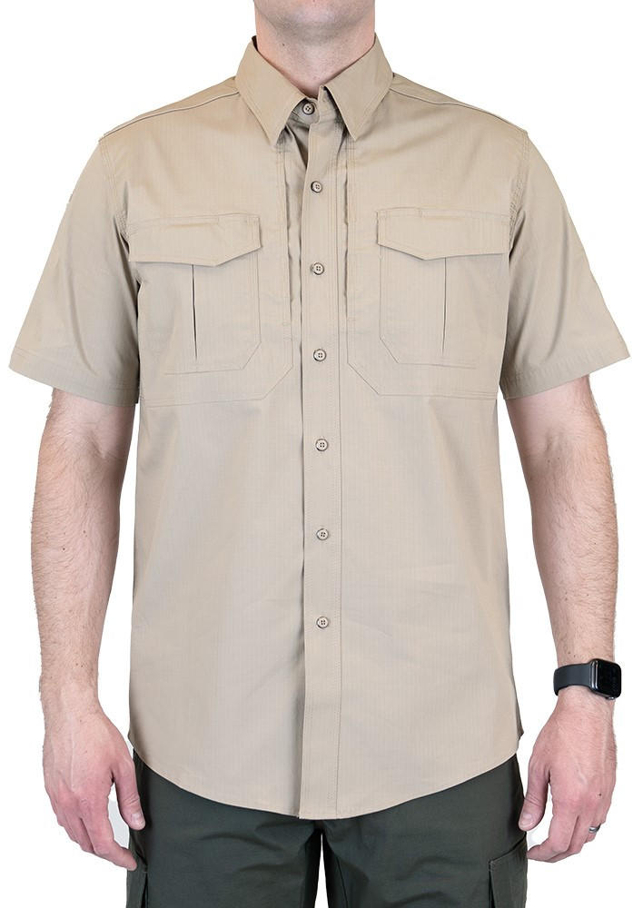 LAPG Men's Battle Rattle Stretch Short Sleeve Button Up Field Shirt