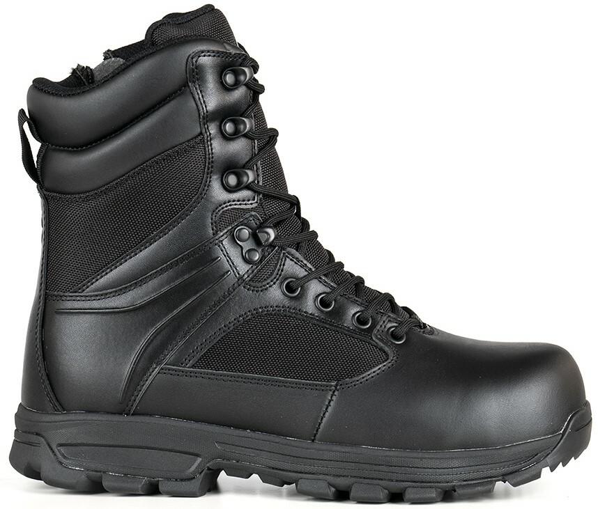 LAPG Men's Sector 8" Black Side-Zip Waterproof Duty Boot