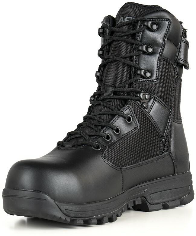 LAPG Men's Sector 8" Black Side-Zip Waterproof Duty Boot