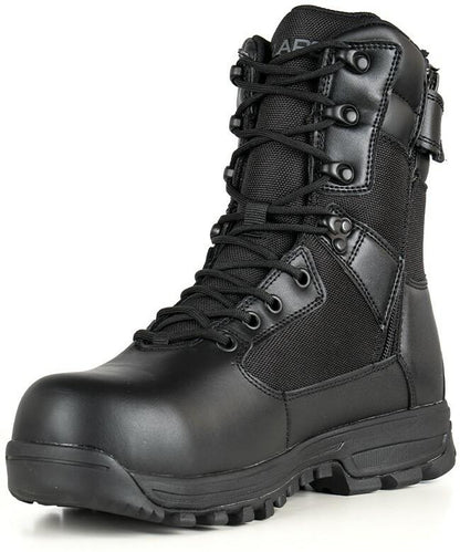LAPG Men's Sector 8" Black Side-Zip Waterproof Duty Boot