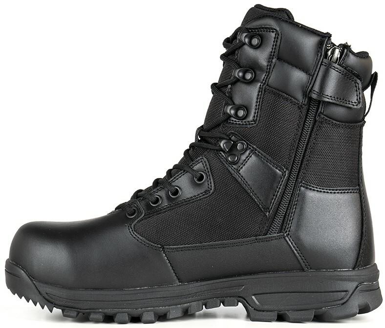LAPG Men's Sector 8" Black Side-Zip Waterproof Duty Boot