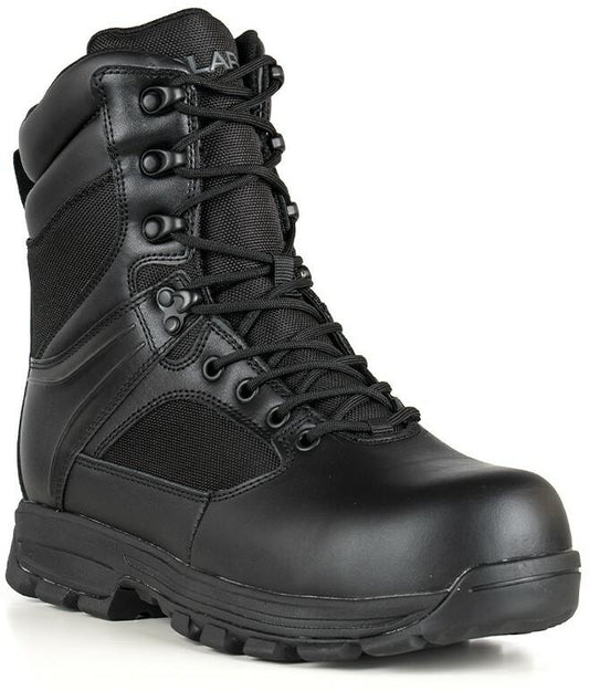 LAPG Men's Sector 8" Black Side-Zip Waterproof Duty Boot