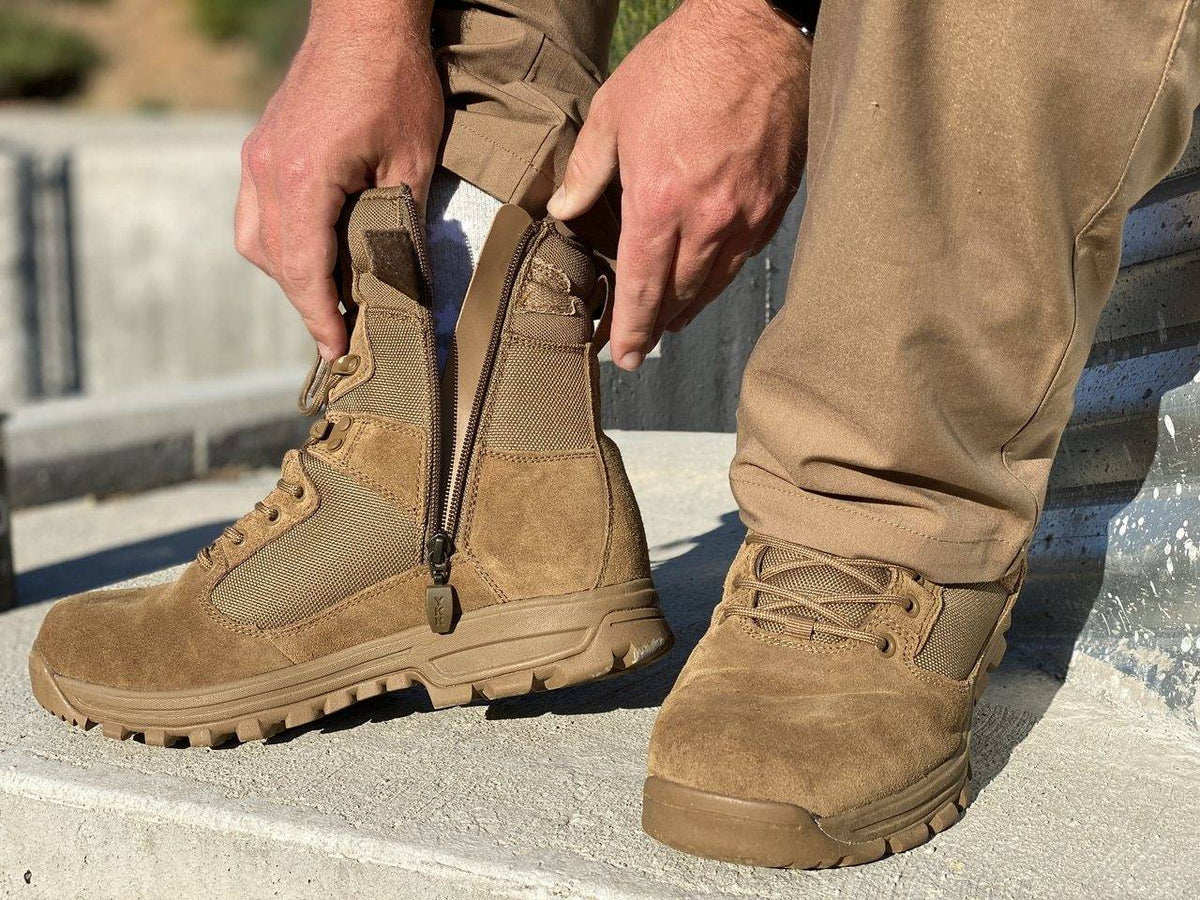 LAPG Men's Sector 8" Coyote Tan Side-Zip Duty Boot