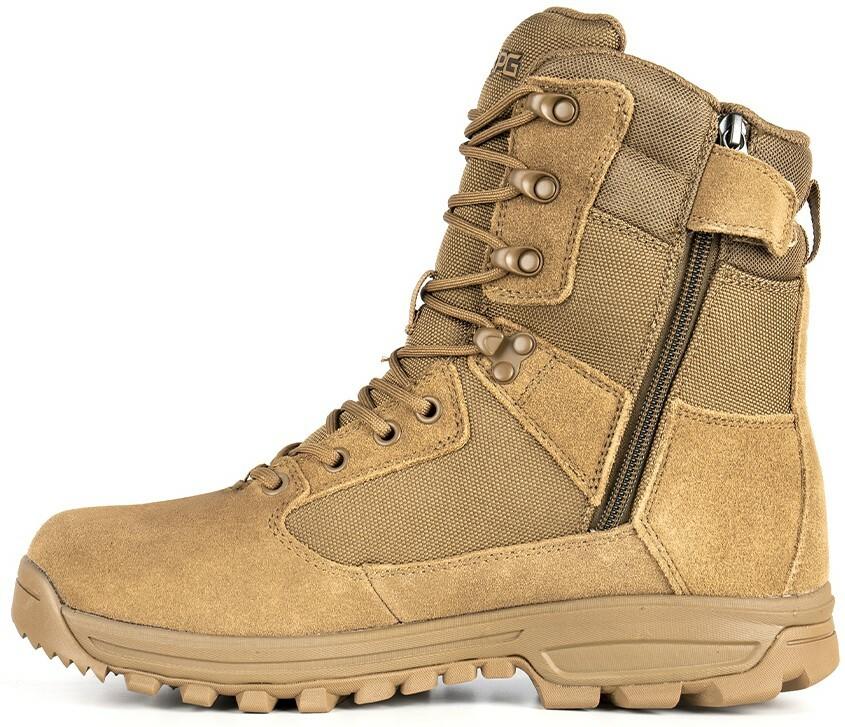 LAPG Men's Sector 8" Coyote Tan Side-Zip Waterproof Duty Boot