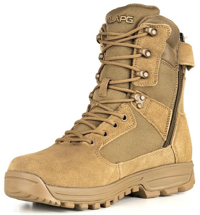 LAPG Men's Sector 8" Coyote Tan Side-Zip Waterproof Duty Boot
