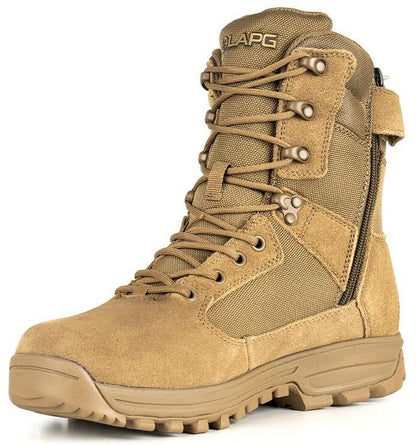 LAPG Men's Sector 8" Coyote Tan Side-Zip Waterproof Duty Boot