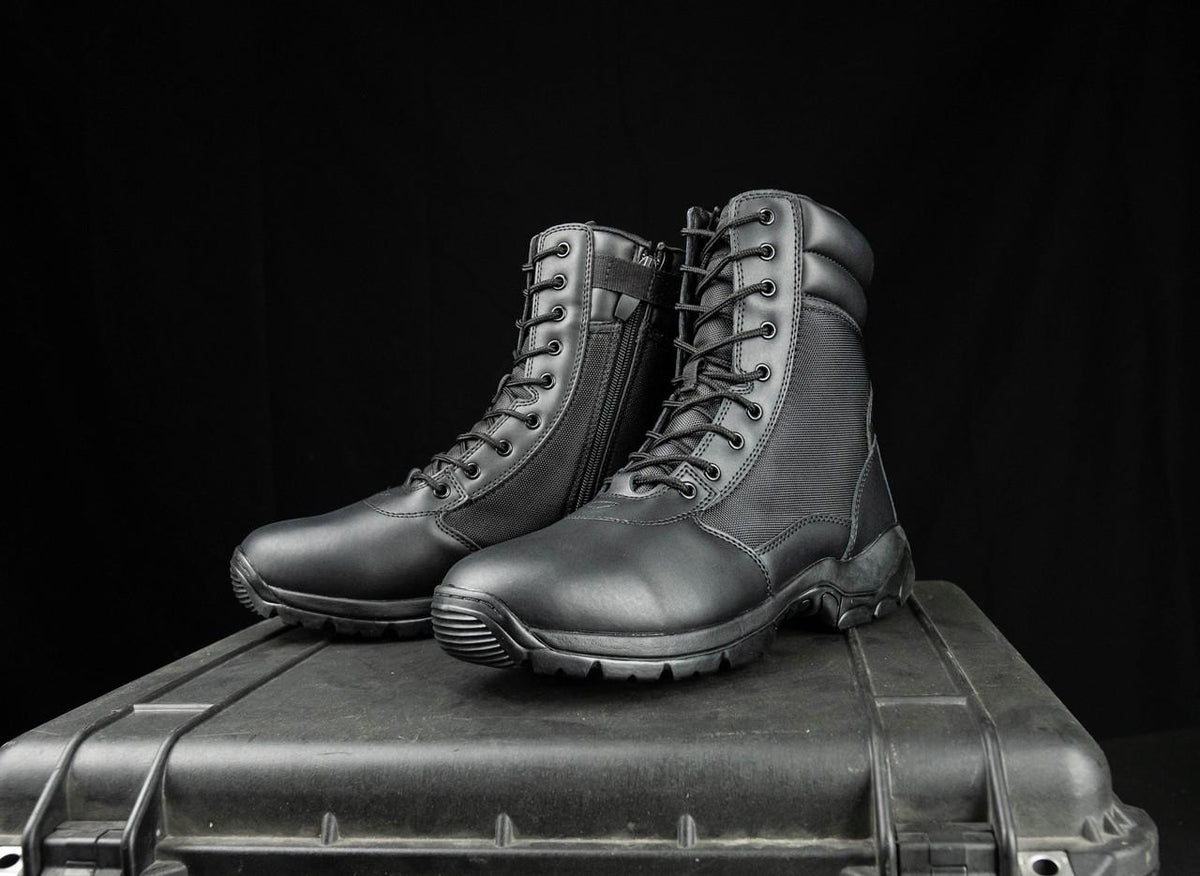 LAPG Women's Core 8" Black Side-Zip Duty Boot