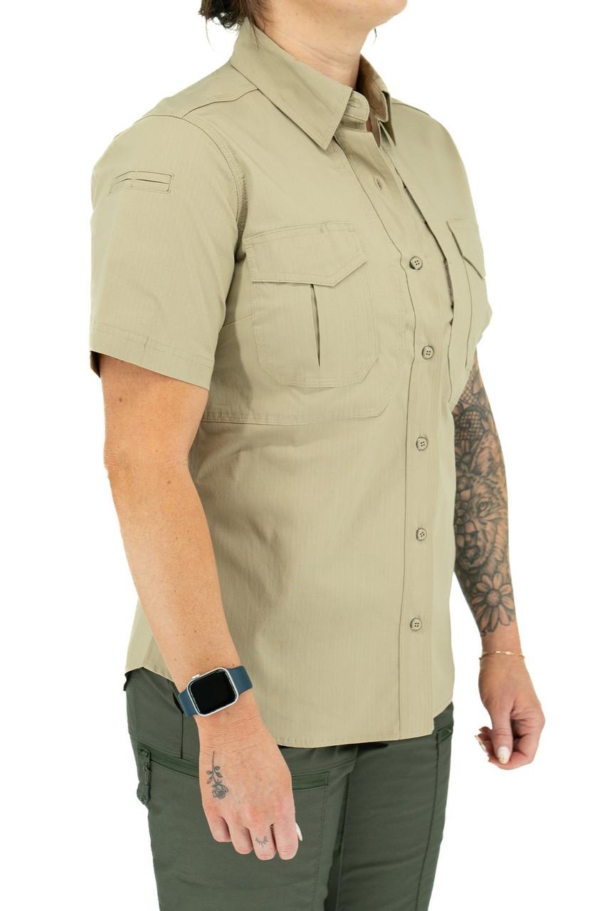LAPG Women's Battle Rattle Stretch Short Sleeve Button Up Field Shirt