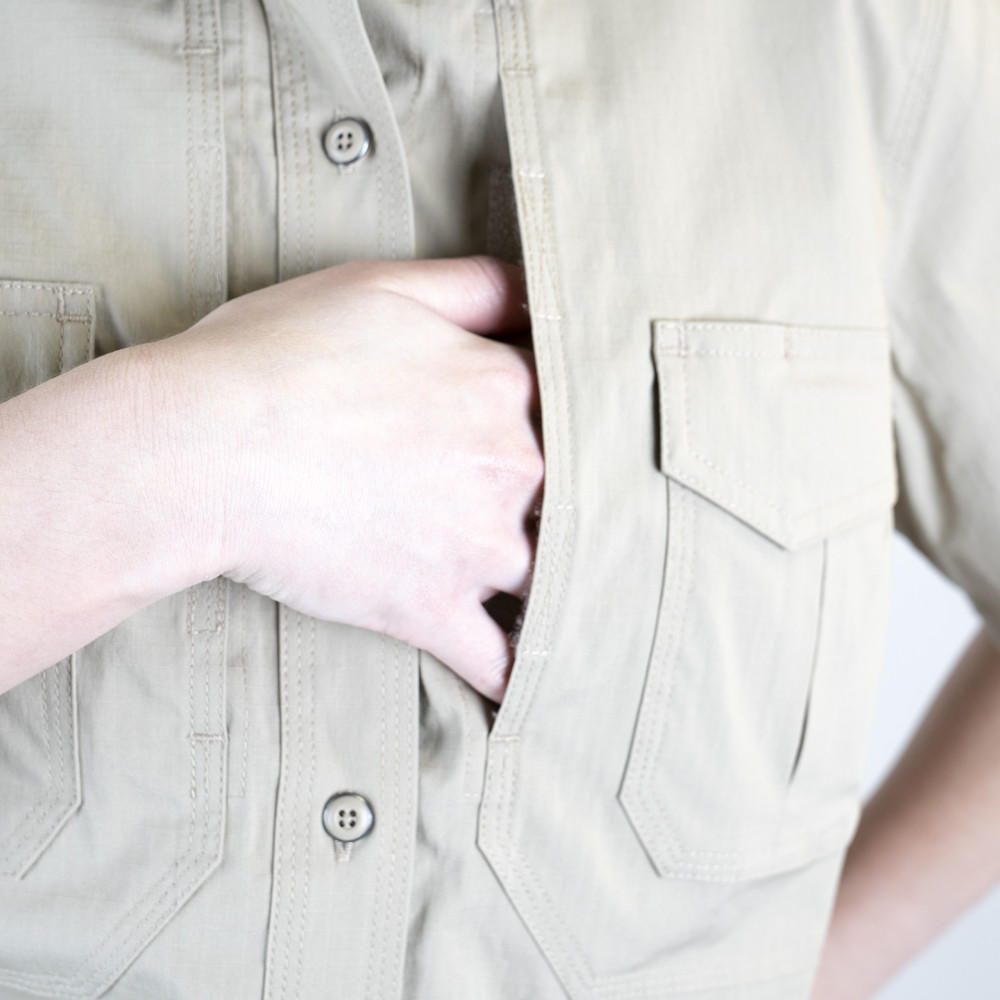 LAPG Women's Battle Rattle Stretch Short Sleeve Button Up Field Shirt