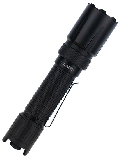 LAPG F-10 2,300 Lumen USB-C Rechargeable Dual Tail Switch Tactical Flashlight
