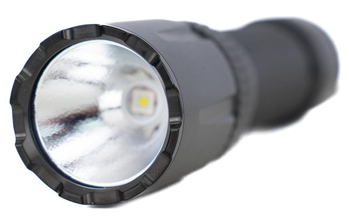 LAPG F-10 2,300 Lumen USB-C Rechargeable Dual Tail Switch Tactical Flashlight