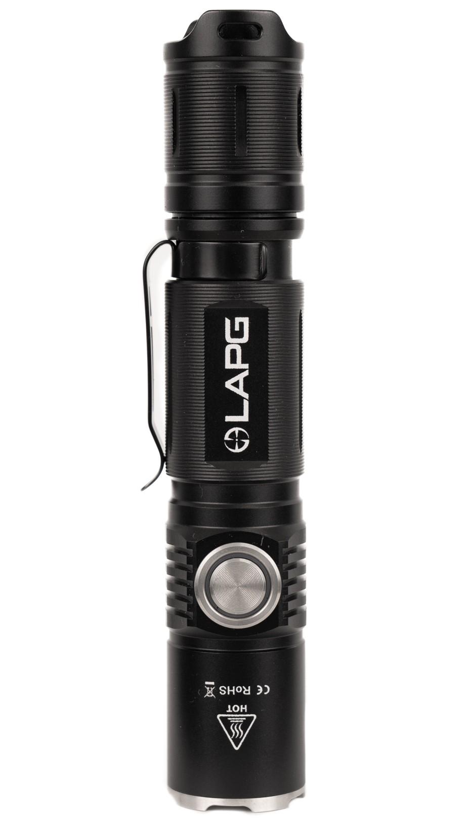 LAPG F-7 1,500 Lumen USB-C Rechargeable Flashlight with Power Bank Function