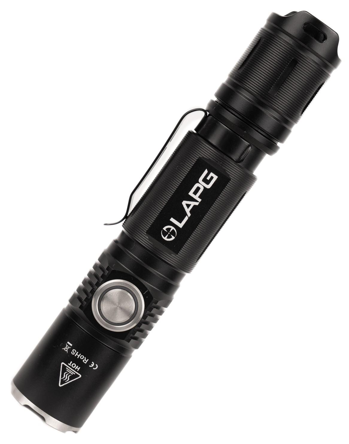 LAPG F-7 1,500 Lumen USB-C Rechargeable Flashlight with Power Bank Function