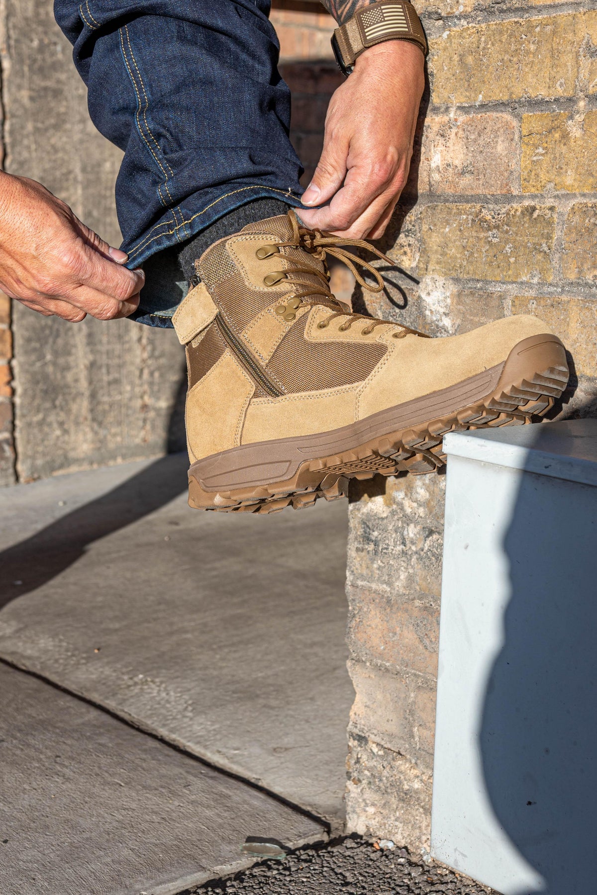 LAPG Men's Sector 6" Coyote Tan Side-Zip Duty Boot