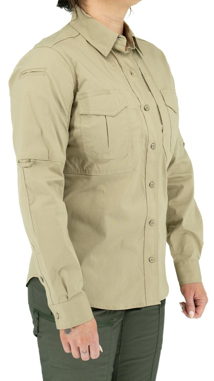 LAPG Women's Battle Rattle Stretch Long Sleeve Button Up Field Shirt